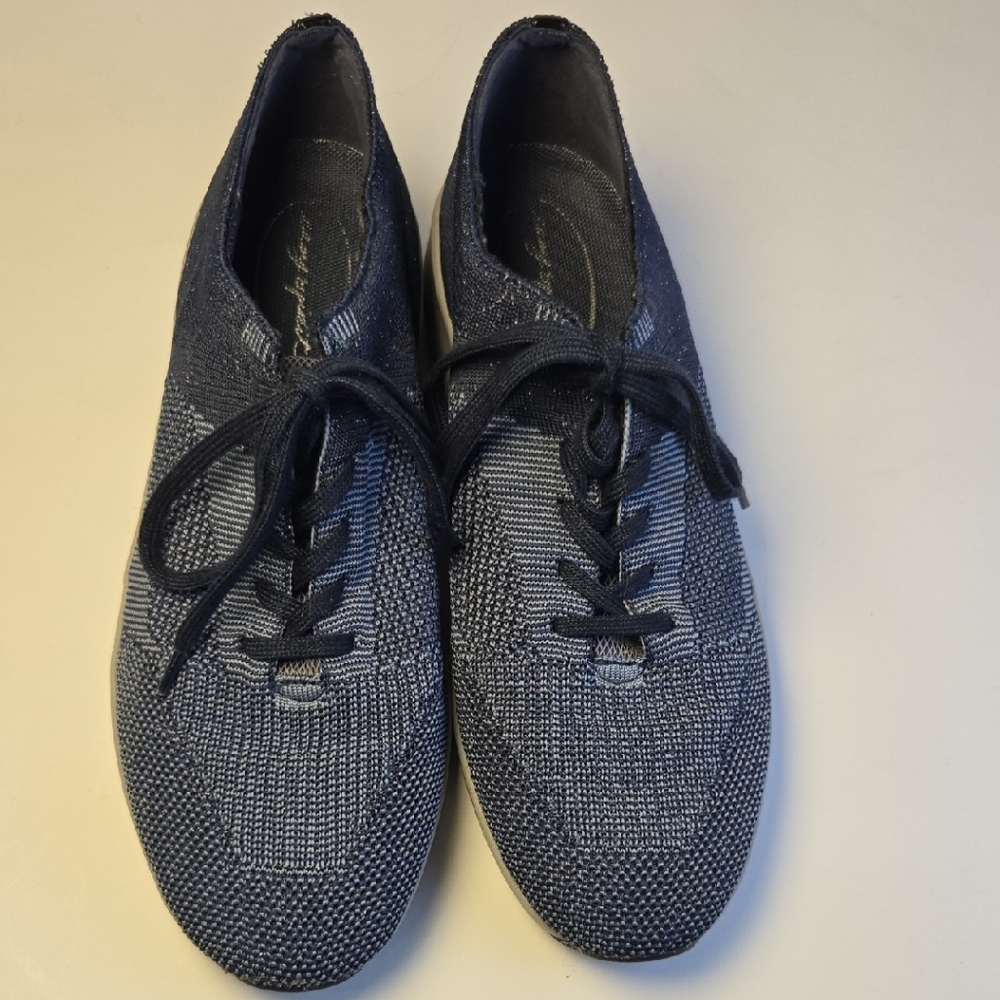 Women's Blue Knit Sneakers
